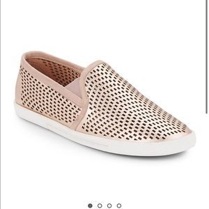 JOIE Perforated Metallic Leather Skate Shoes size 39 (9)